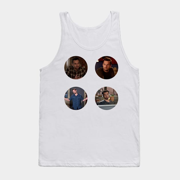 Nick Miller Sticker Pack Tank Top by voidstickers